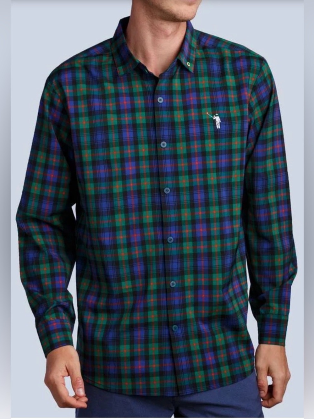 William Murray THE IRREVERENT MEN'S LONG SLEEVE BUTTON DOWN Golf Shirt XL